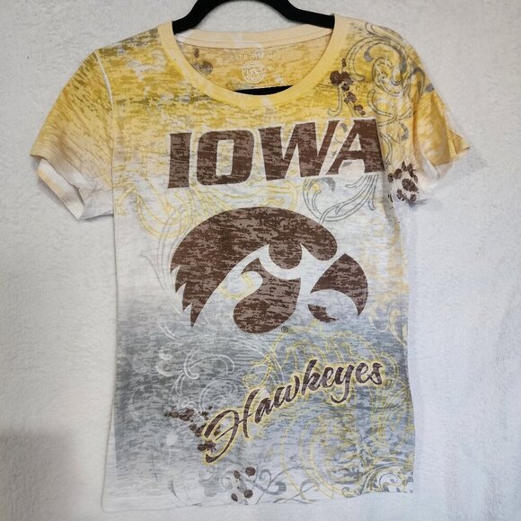 Cute Iowa Hawkeye Burnout T-Shirt Game day ready - Picture 1 of 7